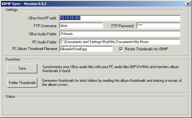 XBMPSync Screen Shot
