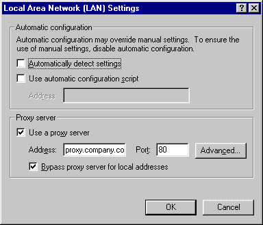 MSIE 5.x Proxy Settings