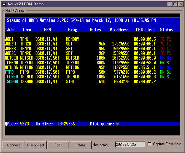 ActiveZTERM in Visual Basic